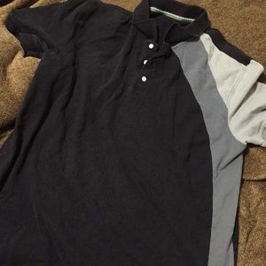 Tri color polo shirt